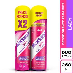 Mexsana Aerosol Pies Lady X 260 Ml X 2 Und Precio Especial