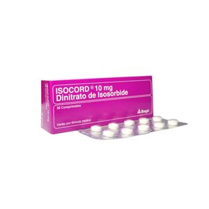 Isocord Dinitrato De Isosorbide 10 Mg X 30 Comp