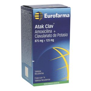 Atak Clav Amoxicilina/clavulanato 875/125 Mg X 14 Tabl