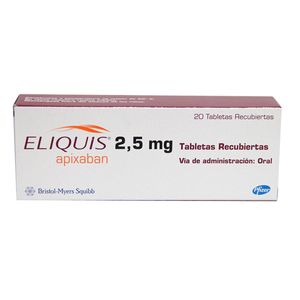 Eliquis Apixaban 2.5 Mg X 20 Tabl