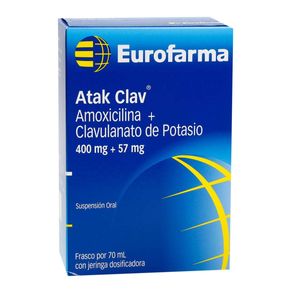 Atak Clav Amoxicilina/clavulanato 400/ 57 Mg X 70 Ml