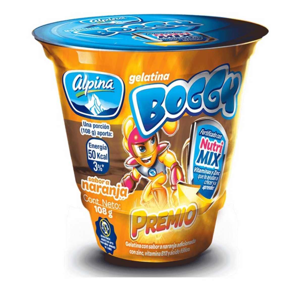 GELATINA BOGGY NARANJA PREMIO VASO X 108 GR