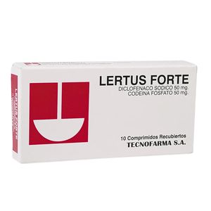Lertus Forte Diclofenaco/codeina 50/50 Mg X 10 Comp