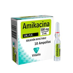 Amikacina 500 Mg/2 Ml X 10 Amp Im/iv