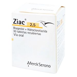 Ziac Bisoprolol/hidroclorotiazida 10/6.25 Mg X 30 Tabl