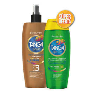 Bronceador Tanga Spf 3 Aceite Spray X 250 Ml Gratis Gel After Sun X 150 Ml