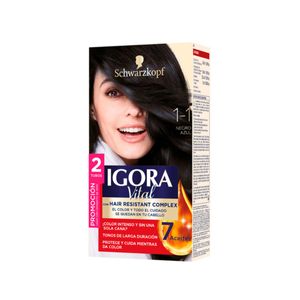 Tinte Igora Vital Kit 1-1 Negro Azul Doble
