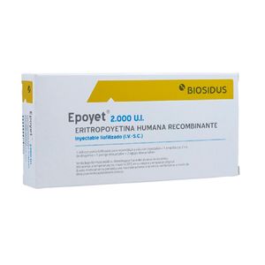 Epoyet Eritropoyetina Beta Humana 2000 U.i. X 1 Amp