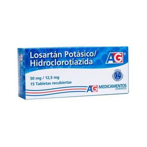 Losartan + Hidroclorotiazida 50/12.5 Mg X 15 Tab