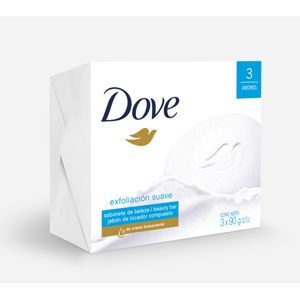 Jabon Barra Dove Exfoliante X 90 Gr X 3 Und