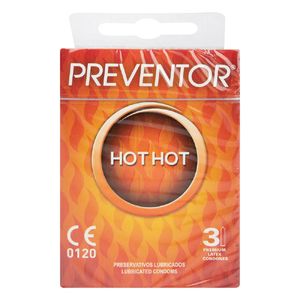 Condones Preventor Hot Hot X 3 Und