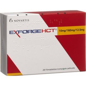 Exforge Hct Amlodipinovalsartanhidroclorotiazida 10160125 Mg X 28 Tabl