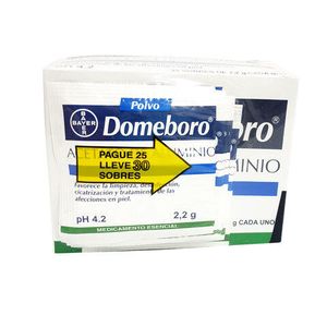 Domeboro Acetato De Aluminio Pague 25 Lleve 30 Sobres