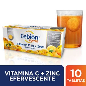 Cebion Forte Vitamina C 1 G Efervescente Naranja X 10 Tabl