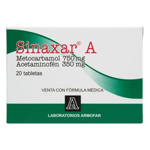 Sinaxar A Acetaminofen/metocarbamol 350/750 Mg X 20 Tabl