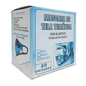 Tapabocas De Tela Tematico Hombre X 20 Und E/i