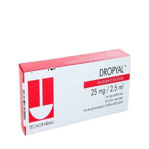 Dropyal Hialuronato De Sodio 25 Mg/2.5 Ml X 1 Amp