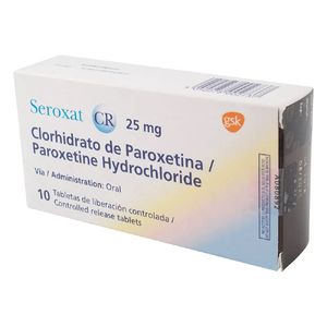 Seroxat Cr Paroxetina 25 Mg X 10 Tabl