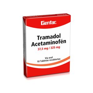 Acetaminofen + Tramadol 325/37.5 Mg X 10 Tabl