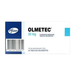 Olmetec Olmesartan 20 Mg X 30 Tabl