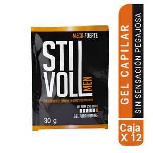 Stilvoll Men Gel Fijacion Capilar X 12 Sobres