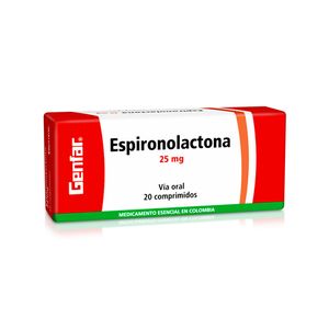 Espironolactona 25 Mg X 20 Tabl