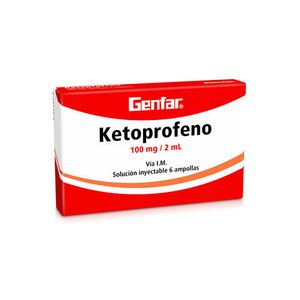 Ketoprofeno 100 Mg/2 Ml X 6 Amp