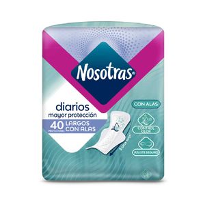 Protectores Diarios Nosotras Largos Alas X 40 Und