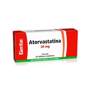 Atorvastatina 20 Mg X 10 Tabl