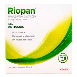 Riopan Gel Magaldrato/dimeticona 8/1 Gr X 10 Sobres