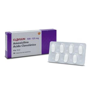 Clavulin Amoxicilina/acido Clavulanico 500/125 Mg X 14 Tabl