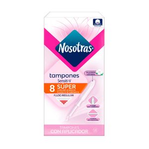 Tampon Nosotras Super Aplicador Sensiti-v X 8 Und