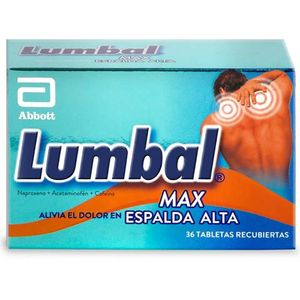 Lumbal Max Acetaminofen/naproxeno/cafeina X 36 Tabl