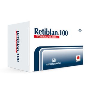 Retiblan 100 Vitamina A 100.000 Ui X 50 Cap