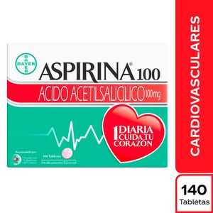 Aspirina Acido Acetilsalicilico 100 Mg X 140 Tabl