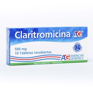 Claritromicina 500 Mg X 10 Tabl