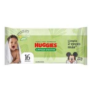 Toallas Humedas Huggies Limpieza Efectiva X 16 Und