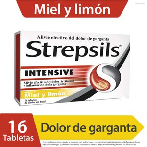 Strepsils Intensive Miel Y Limon Caja X 16 Tabletas