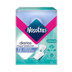 Protectores Diarios Nosotras Largos Alas X 72 Und