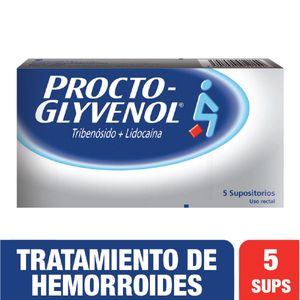Procto-glyvenol Tribenosidolidocaina 40040 Mg X 5 Supositorios