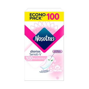 Protectores Diarios Nosotras Multiestilo Sensit-v X 100 Und