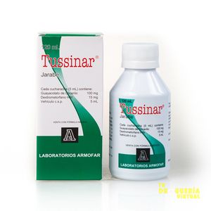 Tussinar Guayacolato/dextrometorfano 2/0.3 Mg Jarabe X 120 Ml