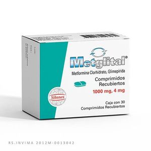 Metglital Glimepirida/metformina 4/1000 Mg X 30 Tabl