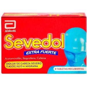 Sevedol Extrafuerte Acetaminofen/ibuprofeno/cafeina X 8 Tabl