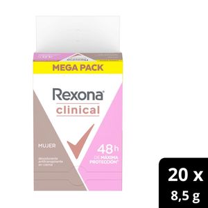 Desodorante Rexona Crema Women Clinical Classic Pague 18 Lleve 20 Sobres