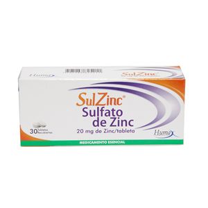 Sulzinc Sulfato De Zinc X 30 Tabl