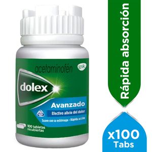 Dolex Avanzado Acetaminofen 500 Mg Frasco X 100 Tabl