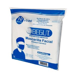 Tapabocas Quirurgico X 10 Sobres X 5 Und C/u