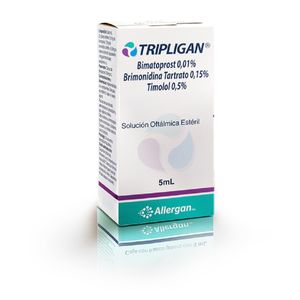 Tripligan Brimonidina/timolol/bimatoprost 1.5/6.83/0.1 Mg Oftalmico X 5 Ml