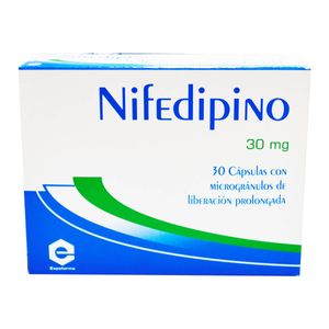 Nifedipino 30 Mg Caja X 30 Cap Liberacion Prolongada